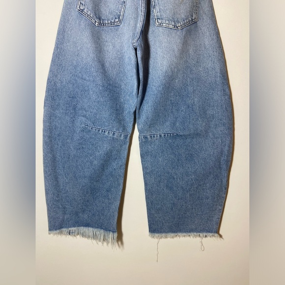 Citizen Of Humanity Horshoe Barrel Jeans Womens 25 Blue Button Fly Raw Hem Denim - Picture 9 of 13